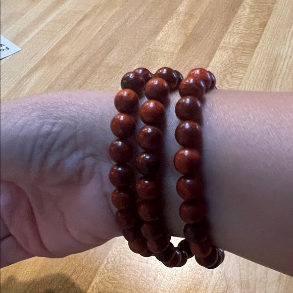 #1287**Butterfly Design Wooden Beaded Watch - Picture 4 of 6